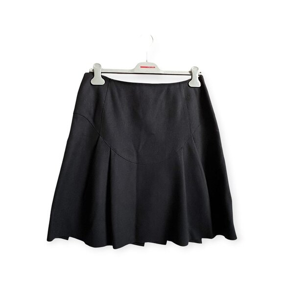 Miu Miu FW06 Felt Wool Architectural Skirt Black IT44 - Picture 1 of 13
